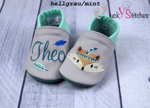 Lederpuschen Boho Fuchs 6